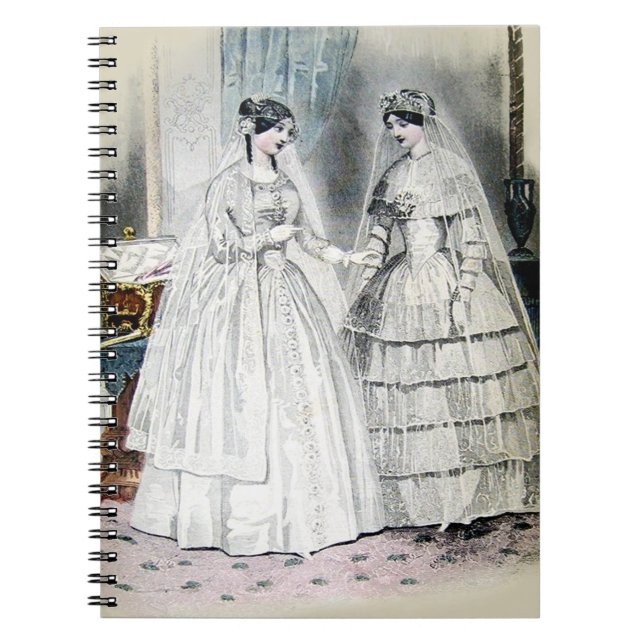 Vintage Bridal Brides Antique White Wedding Notebook (Front)