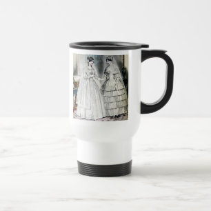 Vintage Bridal Brides Antique White Wedding Travel Mug