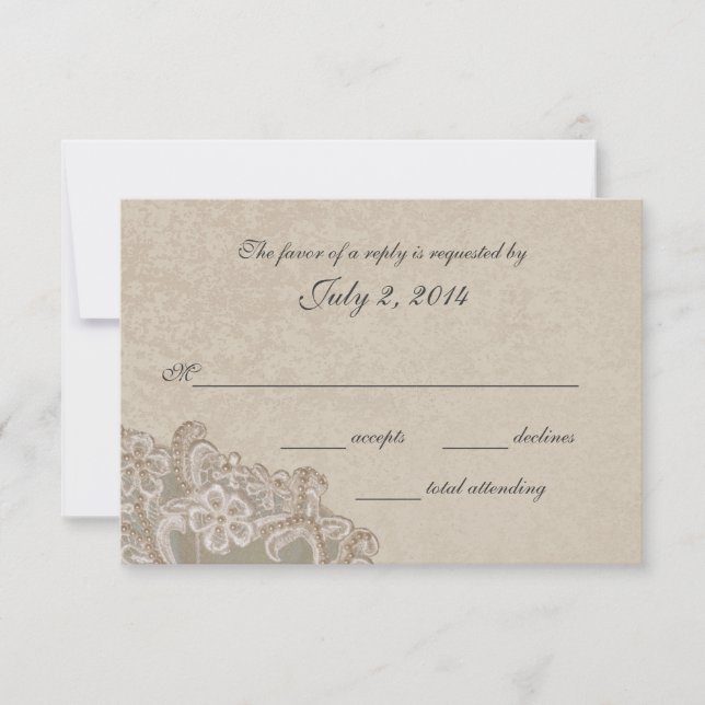 Vintage Bridal Pearls and Lace Response (Front)