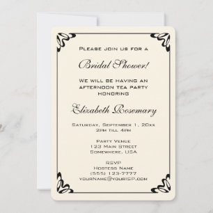 Vintage Bridal Shower Art Nouveau Irises Flowers Invitation