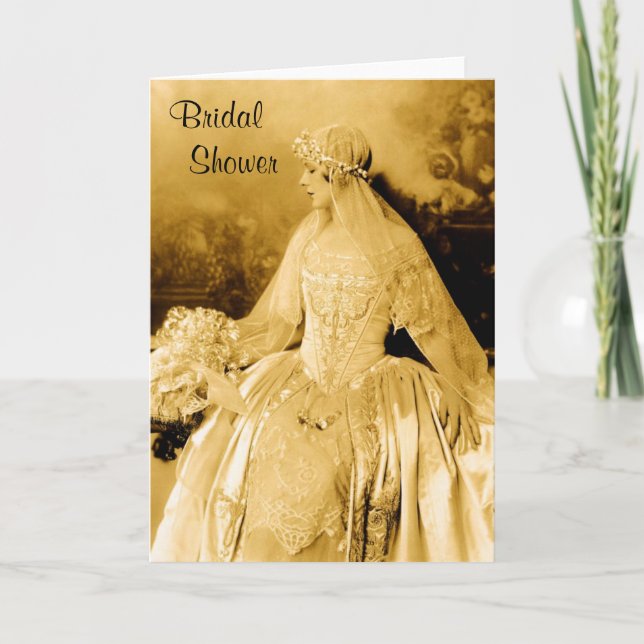 Vintage Bridal Shower Invitation (Front)