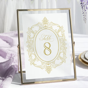 Vintage Bridal Shower Table Number