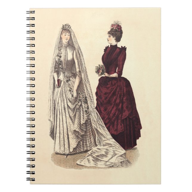 Vintage Bridal Wedding Women Notebook (Front)