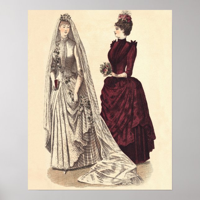 Vintage Bridal Wedding Women Poster (Front)