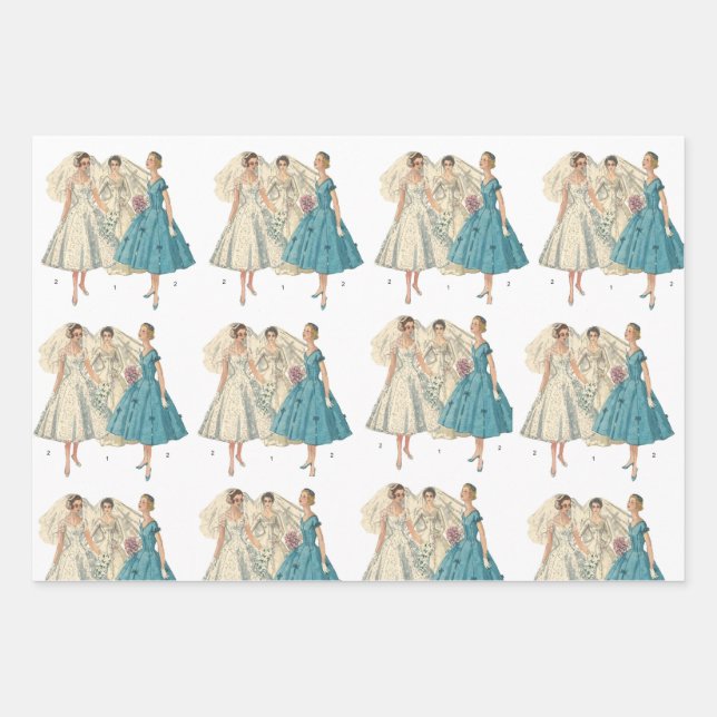 Vintage Bridal Wrapping Paper (Front)