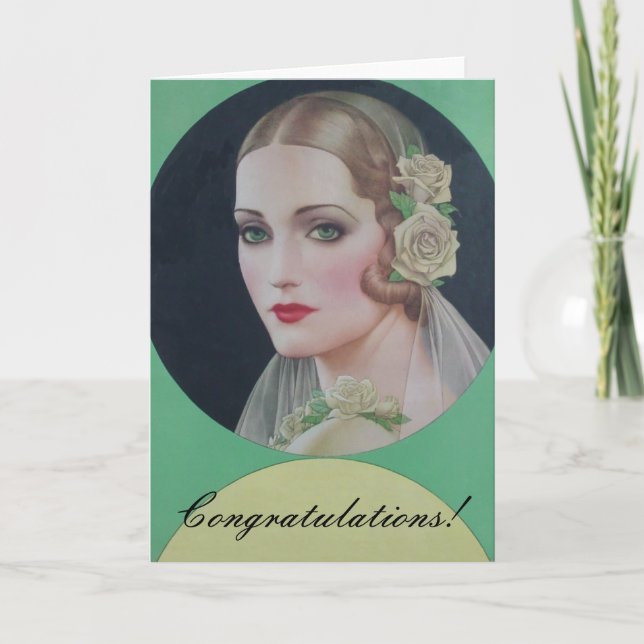 Vintage Bride 1931 Card (Front)