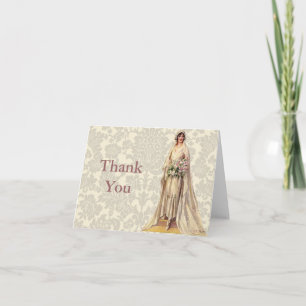 Vintage Bride Thank You Card