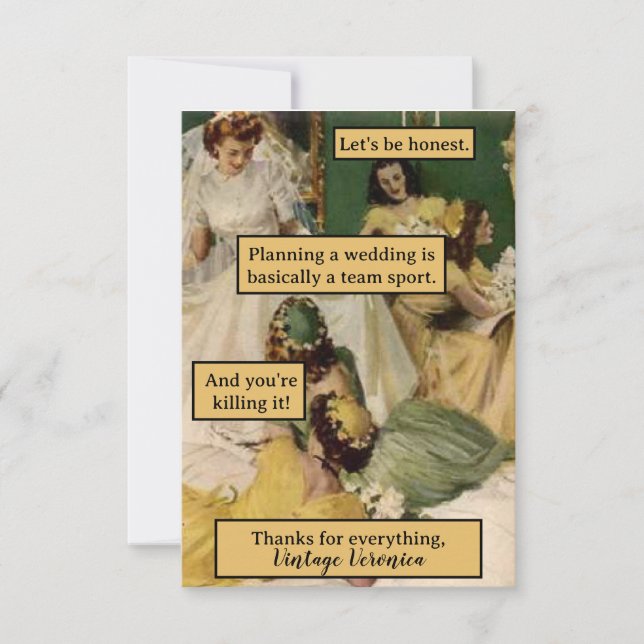 Vintage Bridesmaid Personalised Thank You Gift (Front)