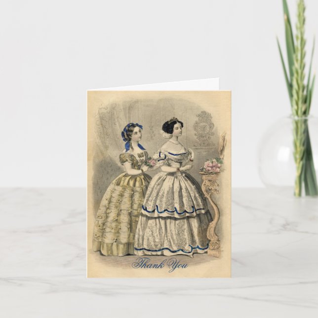 Vintage Bridesmaid's Thank You Note Card (Front)