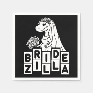 Vintage Bridezilla Wedding Bachelorette Napkin