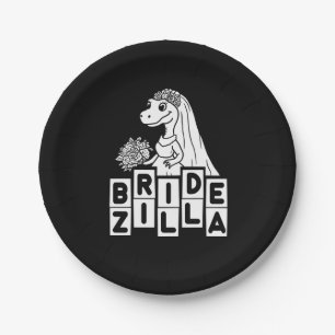 Vintage Bridezilla Wedding Bachelorette Paper Plate