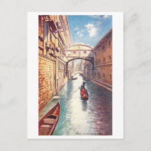 Vintage Bridge of Sighs, Venice, Italy Postcard