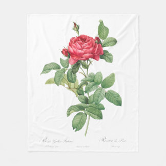 Vintage Bridge Rose Fleece Blanket