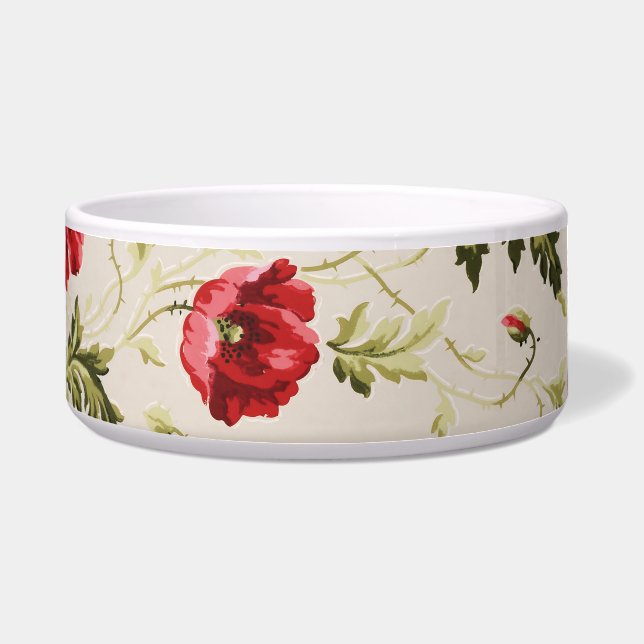 Vintage bright red poppies flower pattern  (Front)