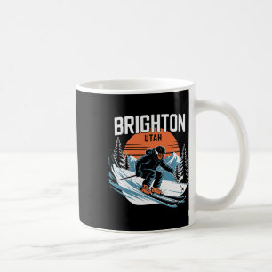Vintage Brighton Utah Skiing Winter Sport Retro Su Coffee Mug
