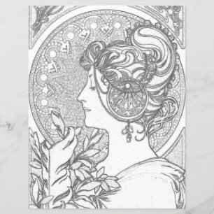 Vintage Brigid Celtic Wicca Colouring Page Paper