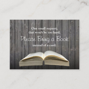 Vintage Bring a Book Baby Shower Insert