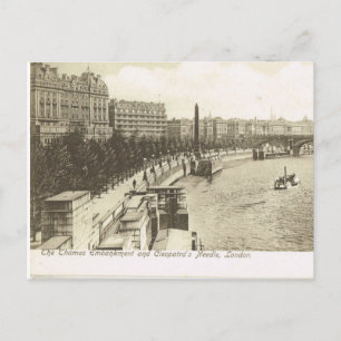 Vintage Britain, London, Embankment 1900 Postcard