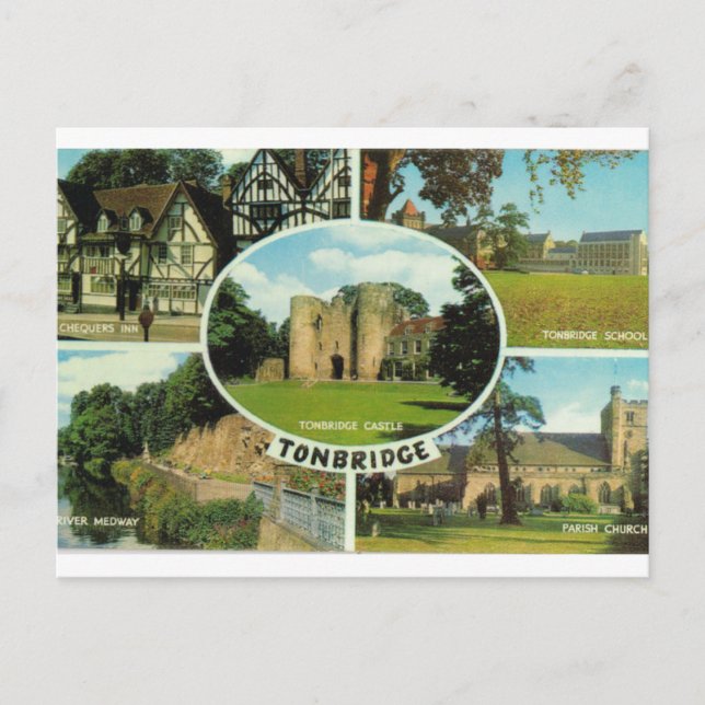 Vintage Britain, multiview, Tonbridge Kent Postcard (Front)