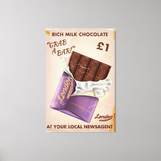 Vintage British Chocolate Advert. Canvas Print