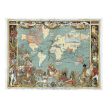 Vintage British Empire World Map (1886)