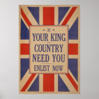 Vintage British Enlistment poster