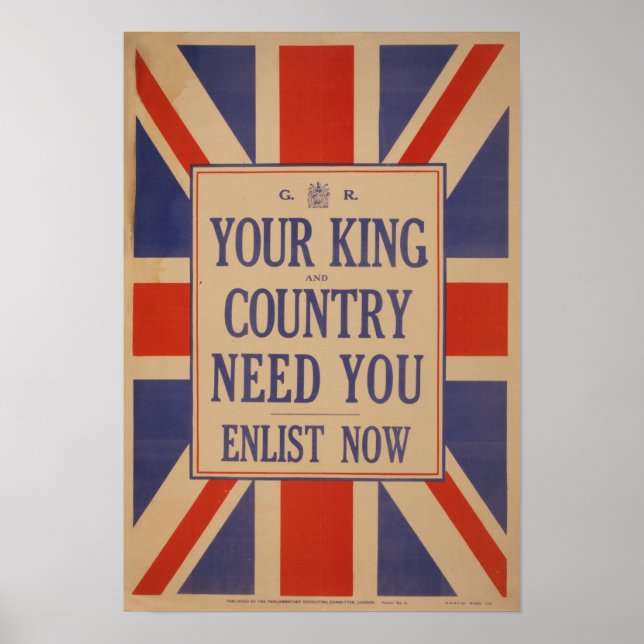 Vintage British Enlistment poster (Front)