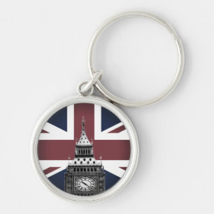 Vintage British Flag & Big Ben, London, UK /sports Key Ring