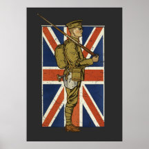Vintage British Flag Soldier