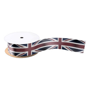 Vintage British Flag & United Kingdom /union jack Satin Ribbon