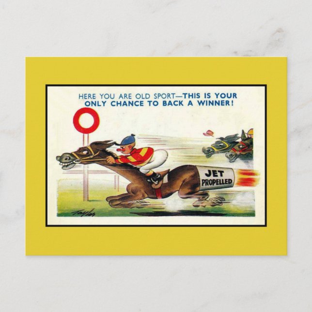 Vintage British humour, old sport winner Postcard (Front)