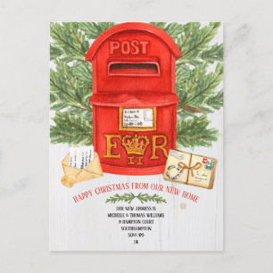 Vintage British Mailbox Moving Announcement Card