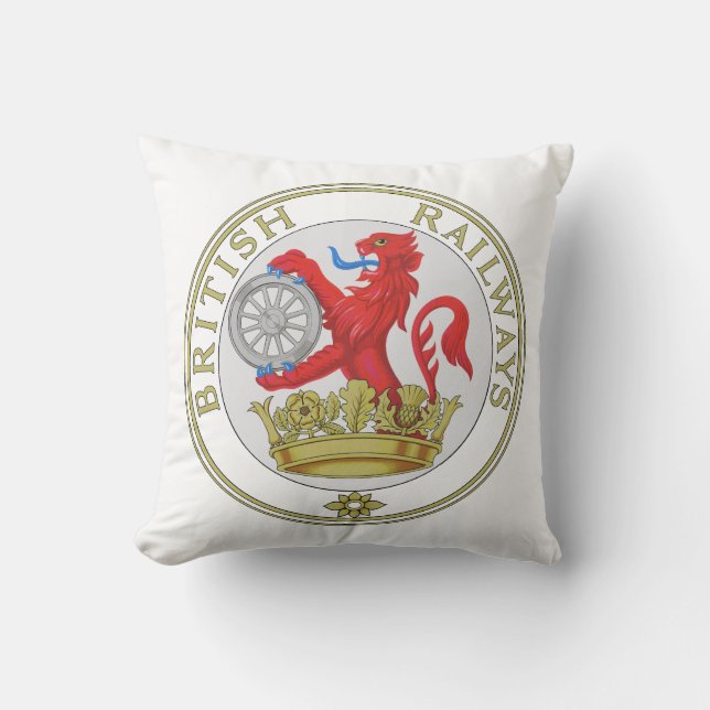 Vintage British Railways lion roundel Cushion (Front)