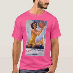 Vintage British Railways Poster For Butlins 1950'S T-Shirt