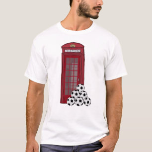 Vintage British Red Telephone Box Soccer Heritage T-Shirt