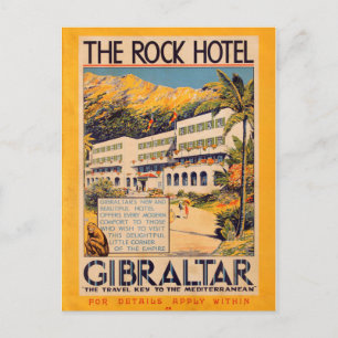 Vintage British The Rock Hotel Travel Postcard
