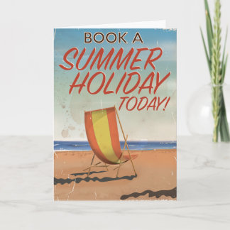 vintage british travel poster. holiday card