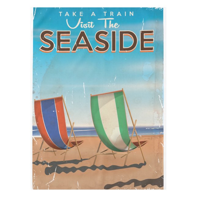 Vintage British Travel Seaside poster. Tablecloth (Front)