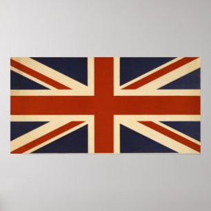 Vintage British Union Flag Rectangular Poster