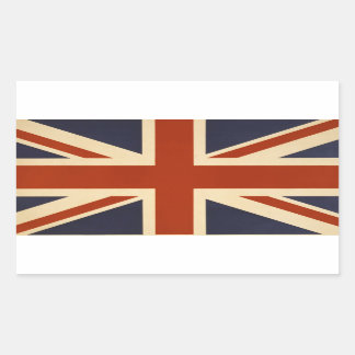 Vintage British Union Flag Rectangular Sticker