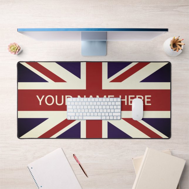 Vintage British Union Jack flag custom Desk Mat (Office 1)