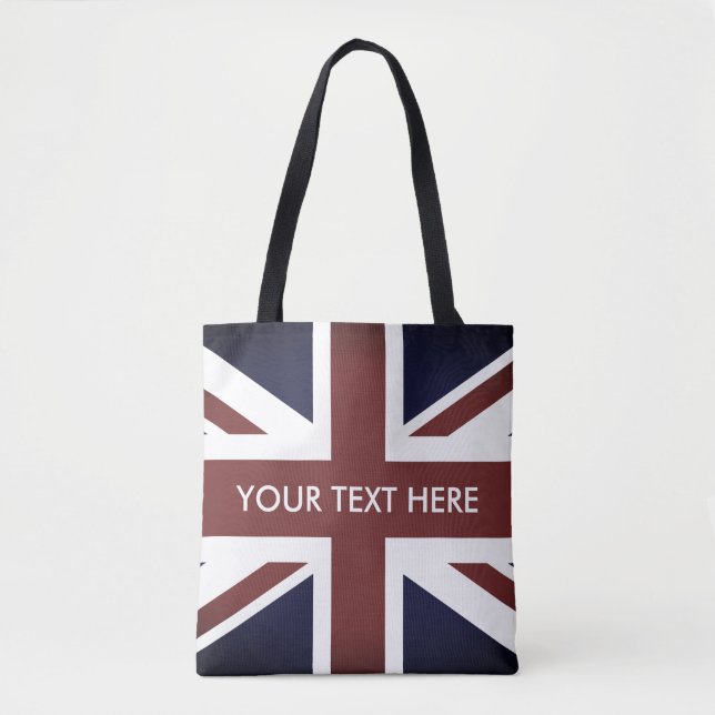 Vintage British Union Jack flag custom Tote Bag (Front)
