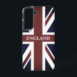 Vintage British Union Jack flag English pride Samsung Galaxy Case<br><div class="desc">Vintage British Union Jack flag English pride Samsung Galaxy S22 Case. Cool UK flag design personalised with your text. Faded flag of United Kingdom,  Great Britain,  England.</div>