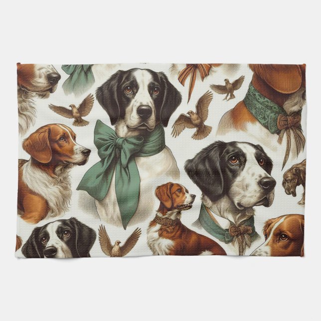 Vintage Brittany Seamless Tea Towel (Horizontal)