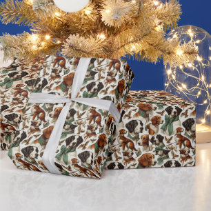 Vintage Brittany Seamless Wrapping Paper