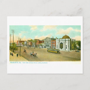 Vintage Broad Street, Augusta, Georgia Postcard