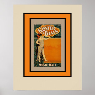 Vintage Broadway Music Hall Poster