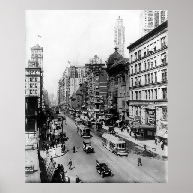 Vintage Broadway NYC Photograph (1920) Poster (Front)