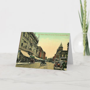 Vintage Brockton, Massachusetts Card