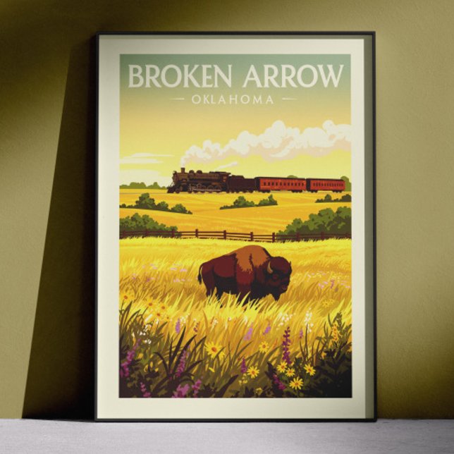 Vintage Broken Arrow Oklahoma Poster (Creator Uploaded)